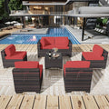 Outdoor Patio Furniture Set, 7 Pieces Outdoor Sectional Furniture Patio Sofa by ASJMR