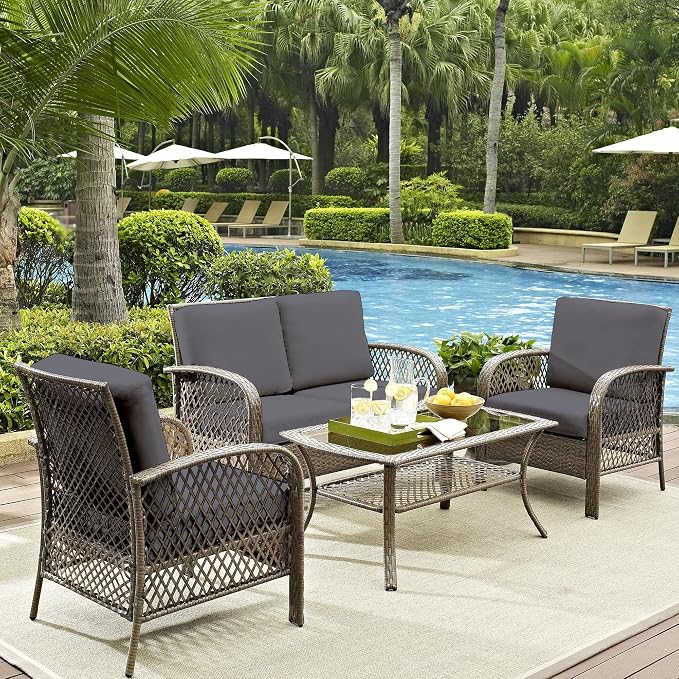 14Pcs Outdoor Cushion Covers, Patio Cushion Covers, Stretch Elastic Slipcovers - Image 6