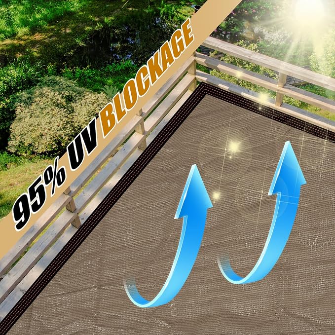 95% Pergola Shade Cover with Grommets - Image 5