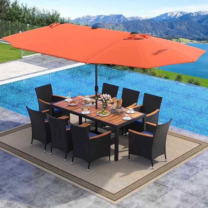 Tangkula 11 Pieces Patio Dining Set - Image 3
