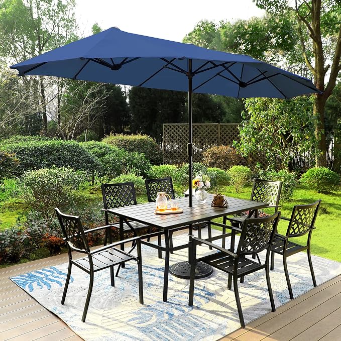 PHI VILLA 8 Piece Patio Outdoor Dining Set - Image 9