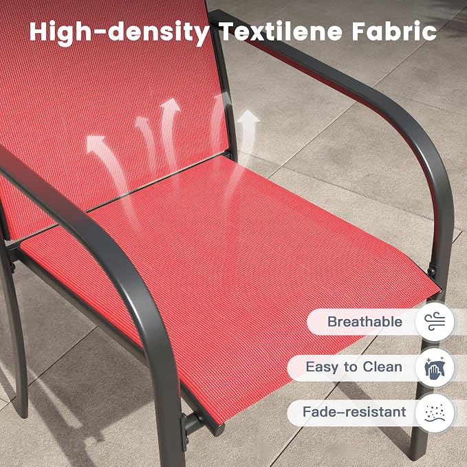 VICLLAX 3 Pieces Patio Outdoor Dining Set - Image 4