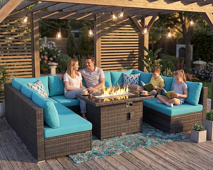 NICESOUL Extra Large 9 Piece Patio Furniture Set - Image 3