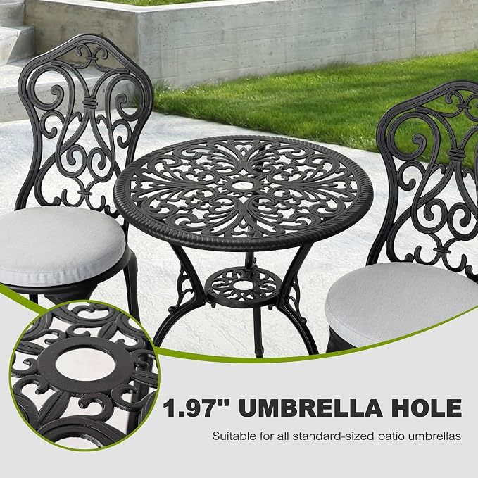 NUU GARDEN Patio 3-Piece Bistro Set - Image 2