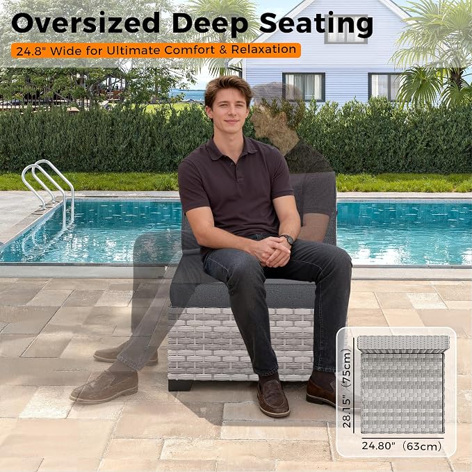 8-Seat Outdoor Wicker Patio Furniture Set - Image 6