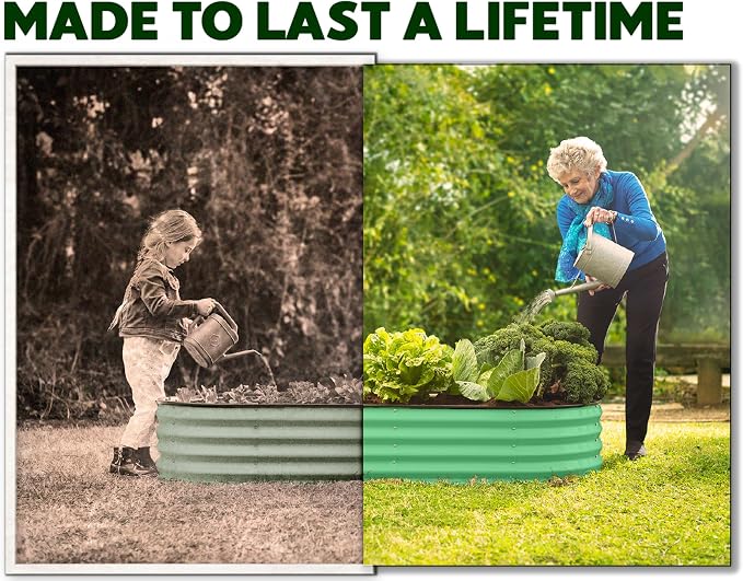 Plant & Plot Galvanized Raised Garden Beds Outdoor // 4×2×1 ft Planter Raised - Image 2
