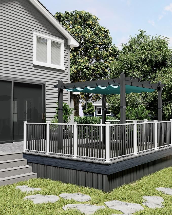 10x10 Ft Outdoor Pergola Metal Gazebo by KYBOLT