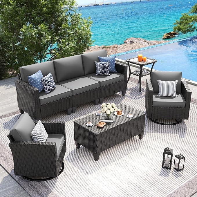 UDPATIO Patio Furniture Set, 5 Pieces Outdoor Conversation Sets by UDPATIO