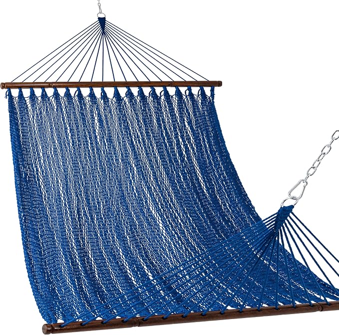 Lazy Daze Hammocks 10.5 FT Double 2 Person Caribbean Rope Hammock, Hand Woven by LazyDazeHammocks