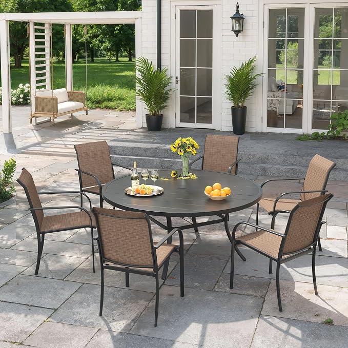 VICLLAX 7 Pieces Patio Outdoor Dining Set by HOME