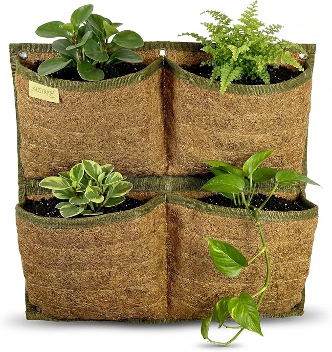 Vertical Garden Planter, 4 Pocket, Vertical Planter, wall planters by Austram