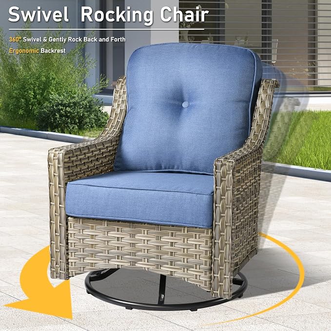 HOOOWOOO 9 Piece Patio Furniture Conversation Sets - Image 2