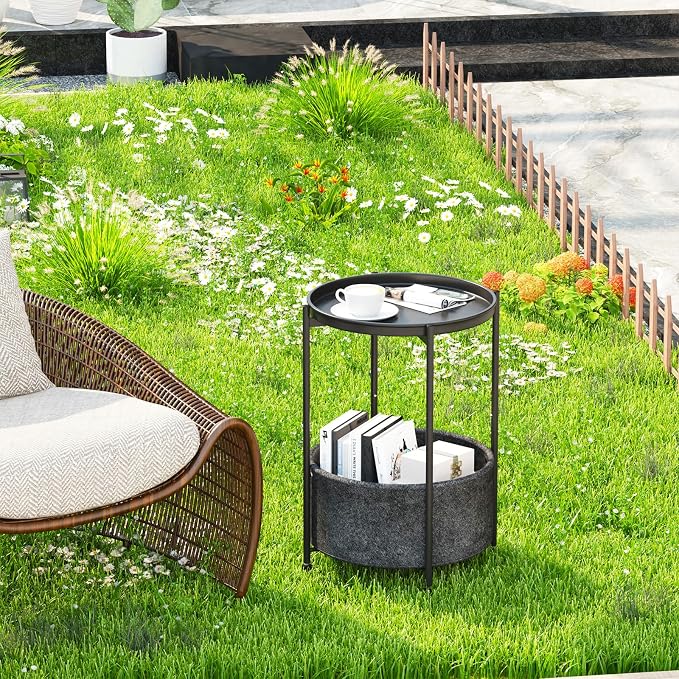 Garden 4 you Small Side Table, Mini Round End Table, Tray Table - Image 5