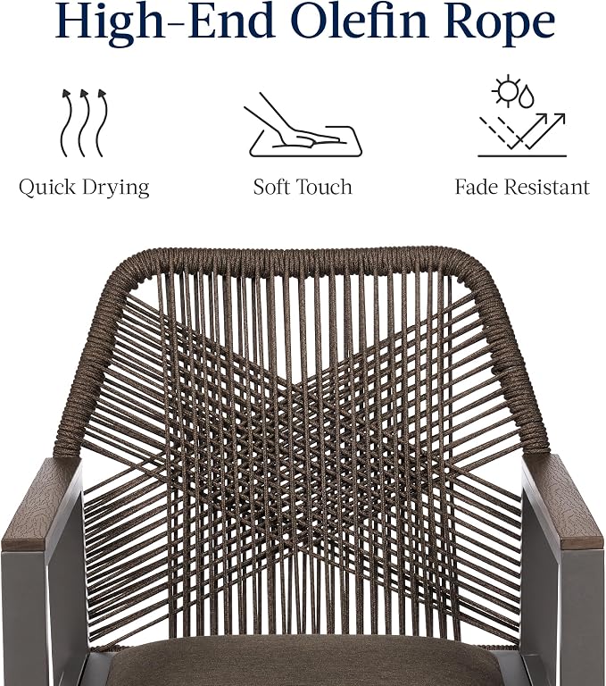 Best Choice Products Outdoor Bar Stools Set of 2, Bar Height, 360° Swivel - Image 7