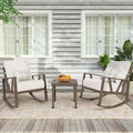 Patio Porch Furniture Set, Outdoor Rocking Chairs Set of 2 by COMLAXFIELD