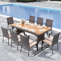 Sophia & William 9 Piece Patio Dining Set, Patio Table and Chairs Set Outdoor by SophiaWilliam