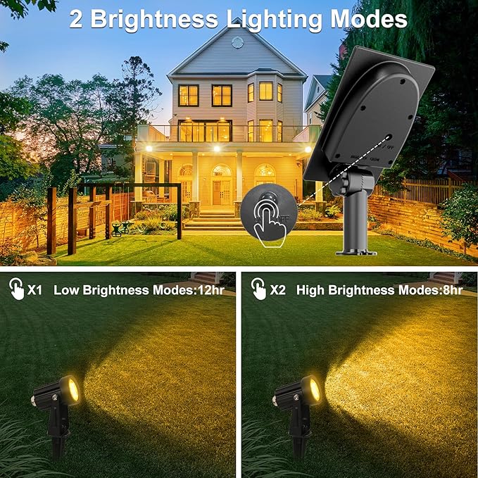 Solar Spot Lights Outdoor, Solar Landscape Spotlights IP65 Waterproof 9.8ft - Image 4