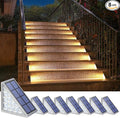 NIORSUN Outdoor Step Lights, 8 Pack Warm White Solar Step Lights Waterproof by NIORSUN