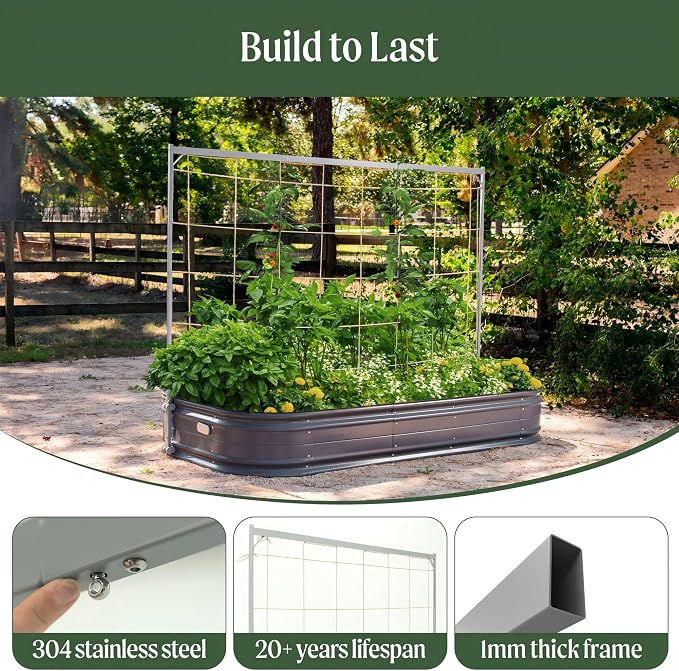 Vego Garden Metal Frame Tomato Trellis, Garden Trellis - Image 6