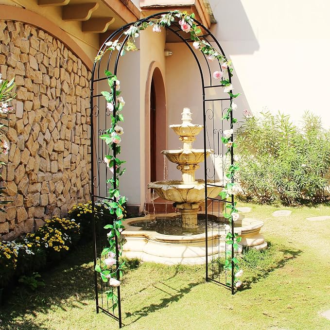 Metal Garden Arch, Wedding & Event Decoration, 94.5" H x 45.3" W Garden Arbor - Image 3