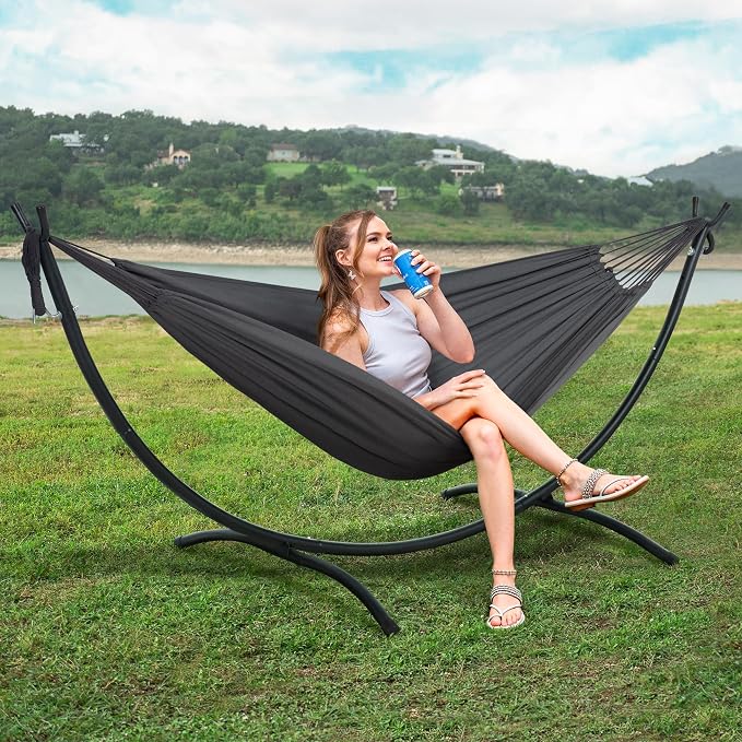 SUNCREAT Hammocks Standing Patio Hammock, Portable Hammock - Image 2