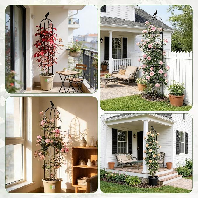 2 Pack Trellis for Climbing Planting Outdoor, 6ft Plant Trellis-Rustproof Metal - Image 8