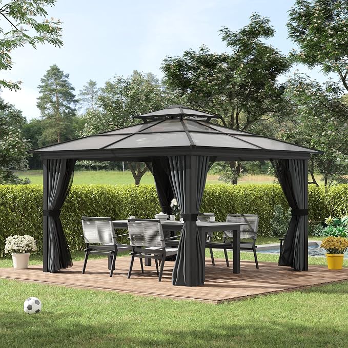 Outsunny 10' x 10' Hardtop Gazebo Canopy - Image 2