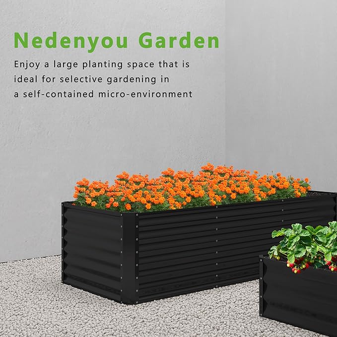 2PCS 6x2x1FT Galvanized Raised Garden Bed, Planter Raised Beds-Metal Garden Box - Image 5