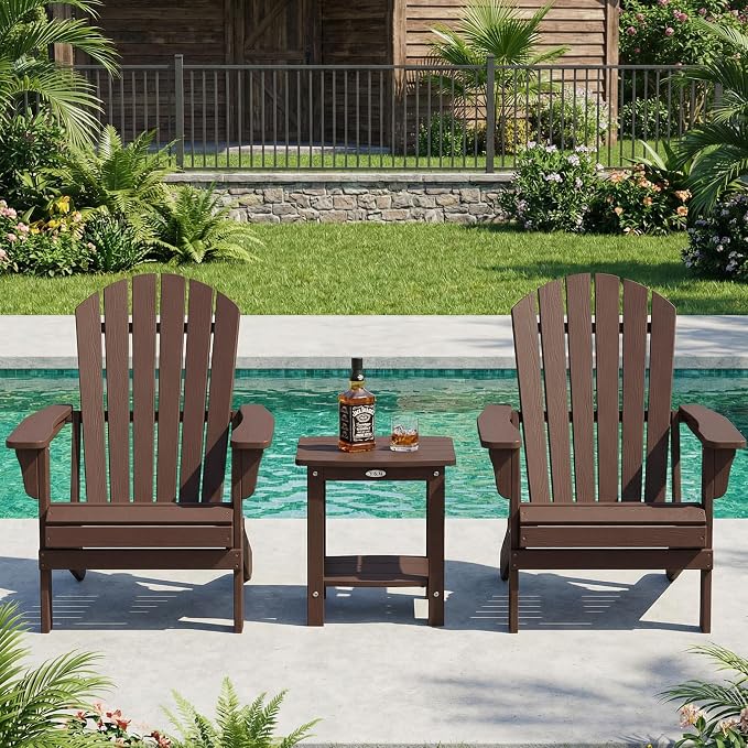 Y&M Outdoor Side Table, HIPS Adirondack Small Double Layer Table, Waterproof - Image 2