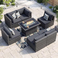 NICESOUL Extra Large Rattan Patio Furniture Set by NICESOUL