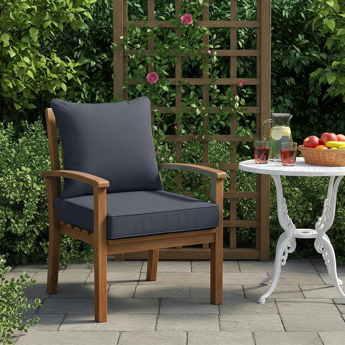 Outdoor Chair Cushion 19 x 19 Inch, Backrest and Seat Cushion Set - Image 2