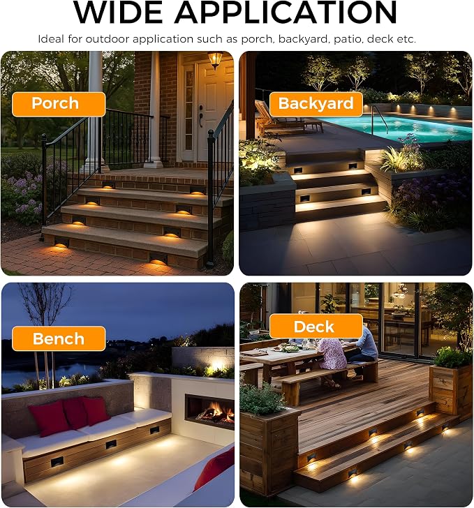 Cloudy Bay Low Voltage LED Step Lights Outdoor, Surface Mount/J-Box Mount - Image 8