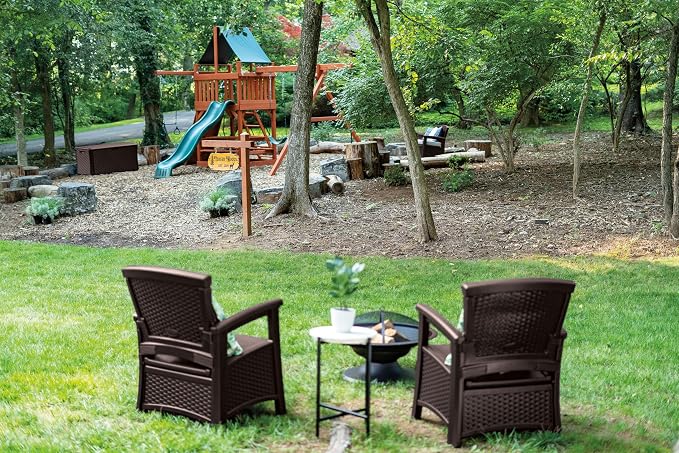 Suncast Outdoor Wicker Love Seat - Image 12