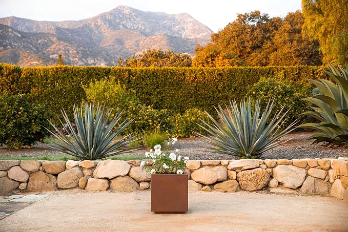 Veradek Corten Steel Series Cube Planter - Image 9