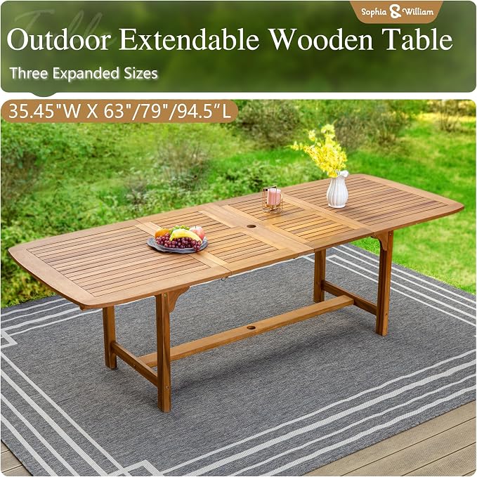 Sophia & William Patio Outdoor Table and Chairs Set, Patio Dining Sets - Image 4