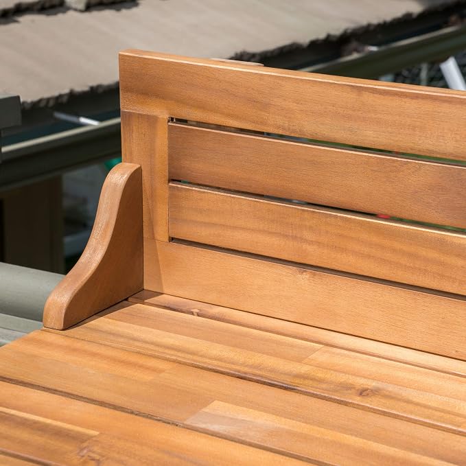 Christopher Knight Home Caribbean Outdoor Acacia Wood Balcony Bar Set, 3-Pcs Set - Image 5