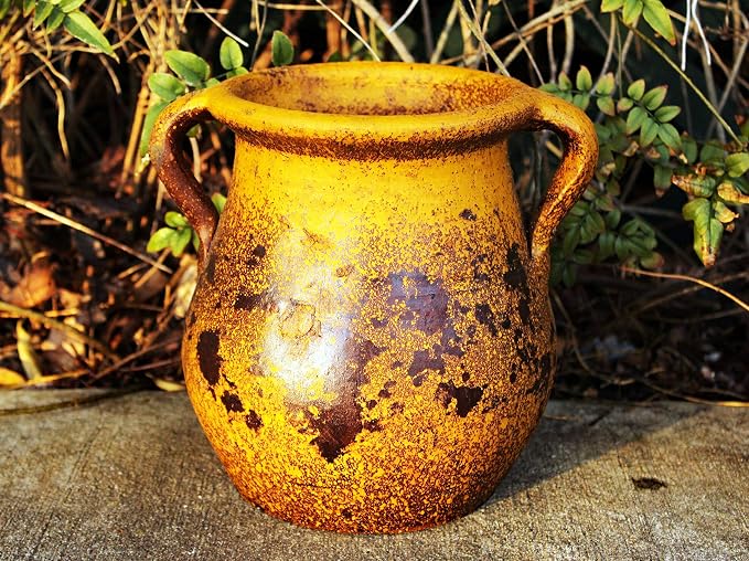 Goodman and Wife Egyptian Era Designed Earthen Ware Terra-Cotta Vessel/Planter - Image 2