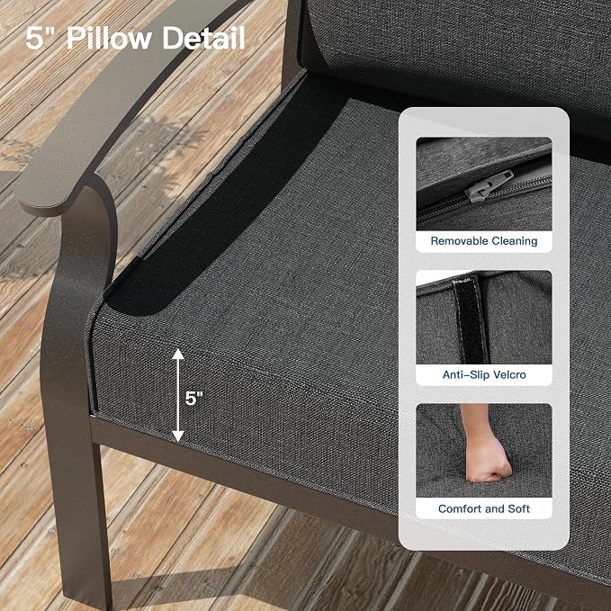 Metal Outdoor Patio Furniture Set - Image 4