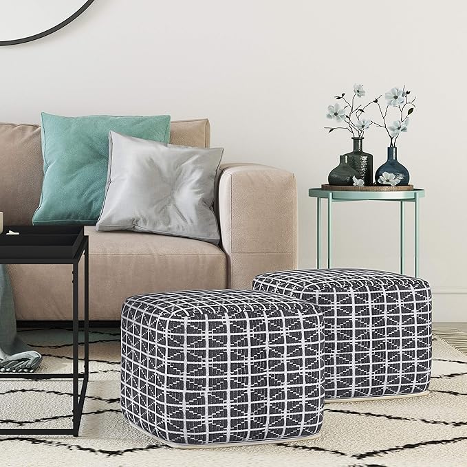 SIMPLIHOME Noreen Square Pouf - Image 2