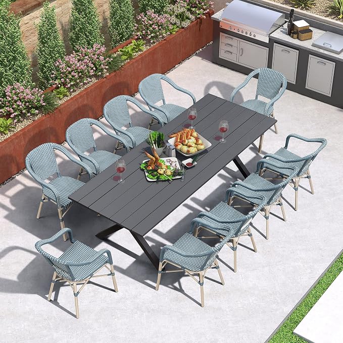 PURPLE LEAF 11 Pieces Outdoor Dining Set Patio Furniture Set by PURPLELEAF
