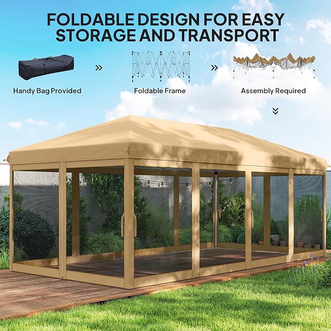 Outsunny 10' x 20' Pop Up Canopy Tent - Image 4