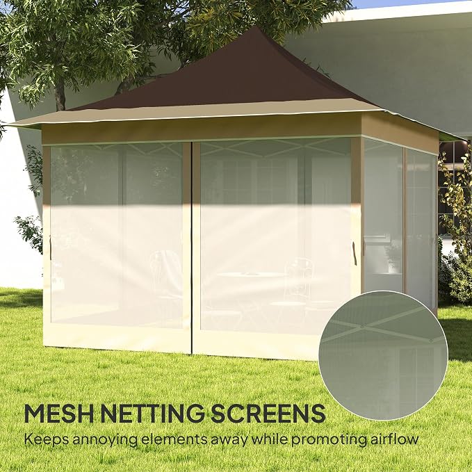 Outsunny 12 x 12 ft. Pop Up Canopy Tent - Image 4