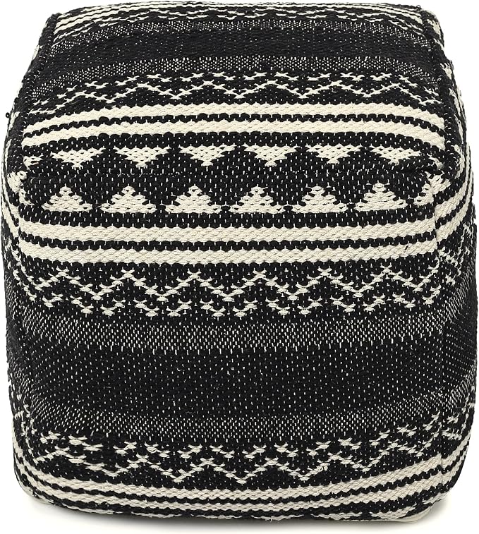 REDEARTH · UNSTUFFED Pouf Ottoman Cover Textured Storage Cube Bean Bag Poof - Image 6