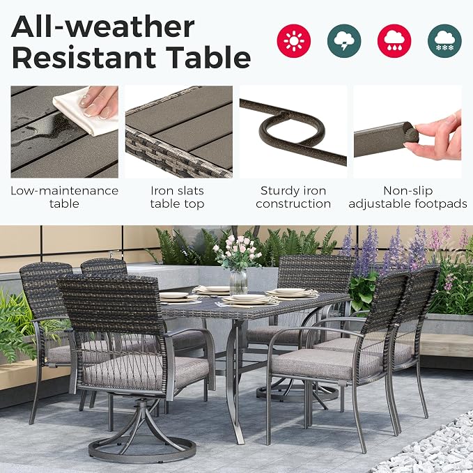 Pamapic 7-Piece Patio Dining Set - Image 6
