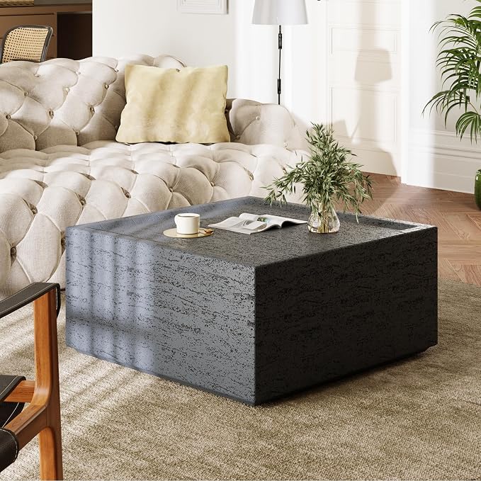 UPHA Outdoor Square Coffee Table, Small Modern Minimalist Accent Tables - Image 6