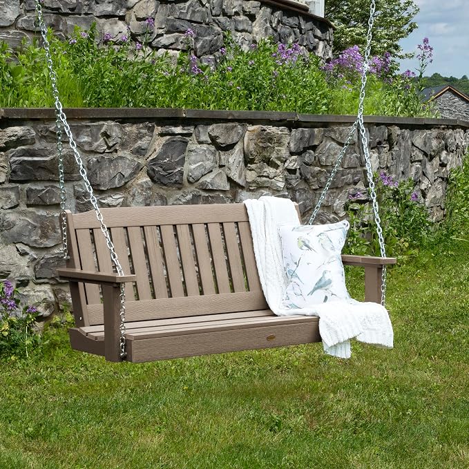 Highwood Lehigh Porch Swing, 4 Feet, Woodland Brown - Image 2