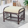 Krit Handmade Rattan Wicker Ottoman Footstool by Wickerix