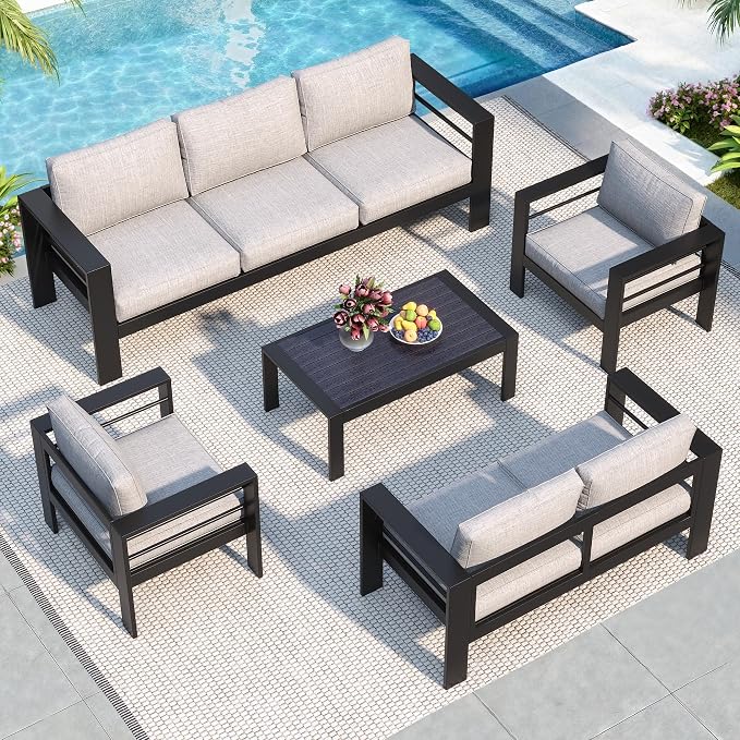 Solaste Aluminum Patio Furniture Set - Image 9