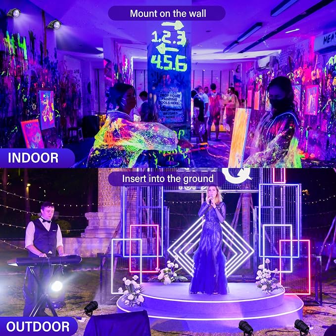 12W Black Lights for Glow Party - Image 4
