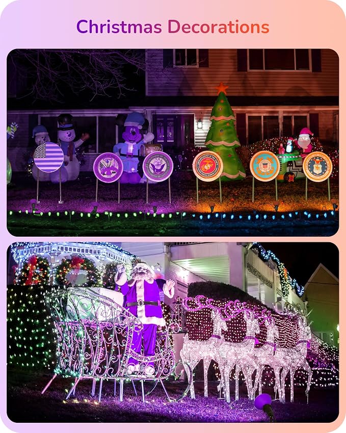 EDISHINE PAR38 Purple & Orange LED Flood Light Bulbs Outdoor, Dimmable LED - Image 2